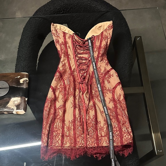 Babyboo Sian burgundy Mini Dress - Picture 5 of 6